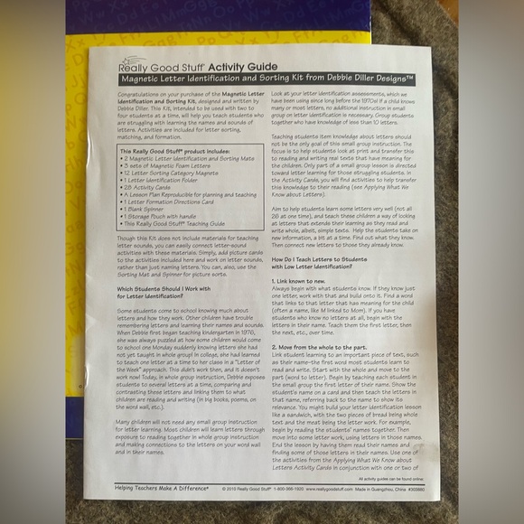 Really Good Stuff Magnetic Letter Sorting and ID Kit - Picture 2 of 14